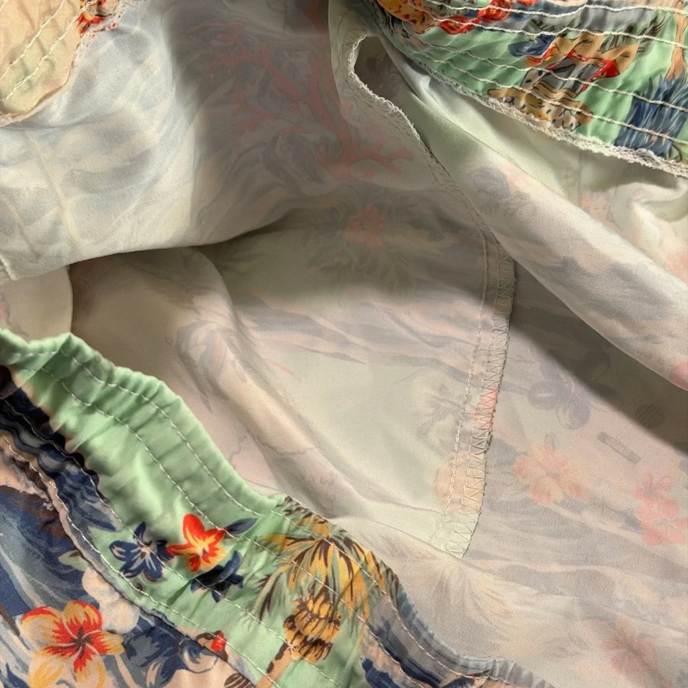 Vintage Polo Ralph Lauren 3XB Big Swim Trunks Hawaiian Tiki Retro Print 90s Y2K